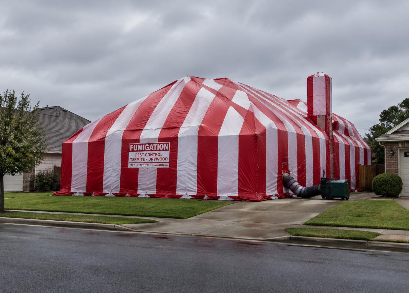 Home tented for fumigation